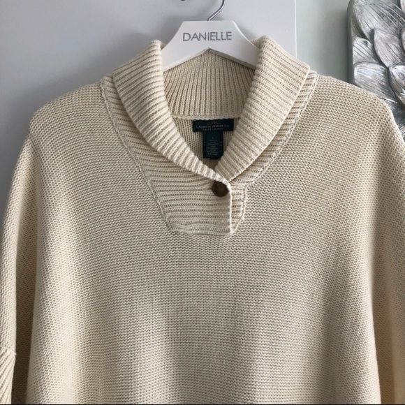 RALPH LAUREN Crean Knit Cape Sweater - Picture 2 of 6